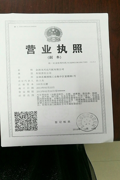 公司執(zhí)照